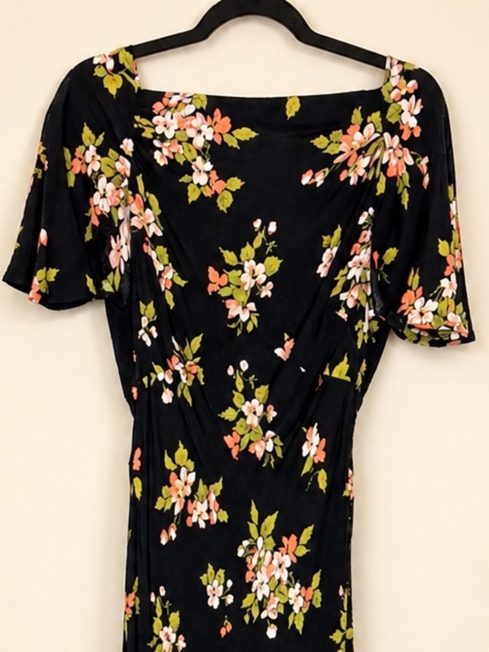 Reformation Lassie Daphne Midi Floral Open Back Maxi Dress Black Size 2 - Picture 6 of 10